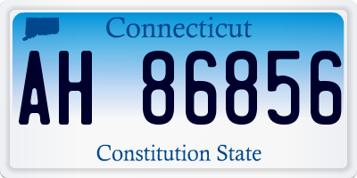 CT license plate AH86856