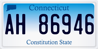 CT license plate AH86946