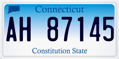 CT license plate AH87145