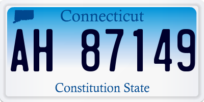 CT license plate AH87149