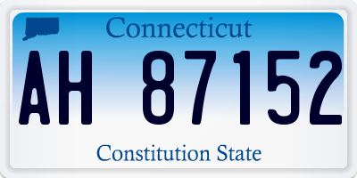 CT license plate AH87152
