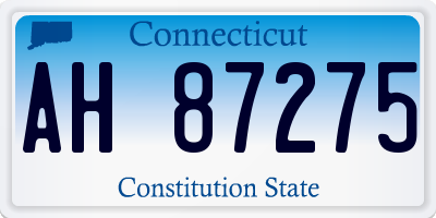 CT license plate AH87275