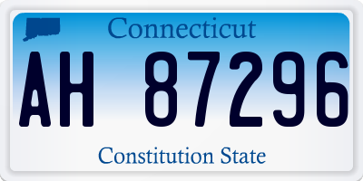 CT license plate AH87296