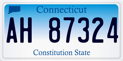 CT license plate AH87324