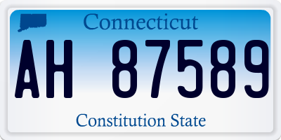 CT license plate AH87589