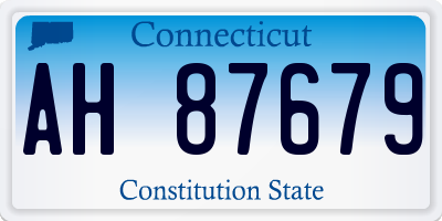 CT license plate AH87679