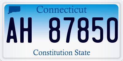 CT license plate AH87850