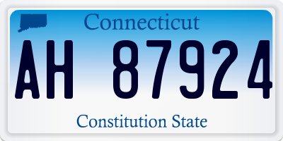 CT license plate AH87924