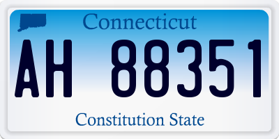 CT license plate AH88351