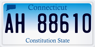 CT license plate AH88610