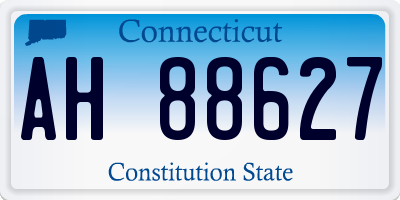 CT license plate AH88627