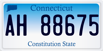 CT license plate AH88675