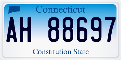 CT license plate AH88697