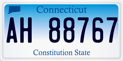 CT license plate AH88767