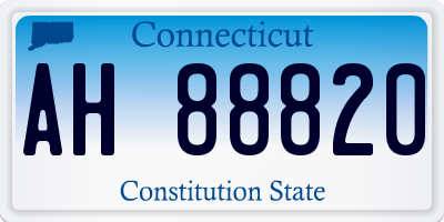 CT license plate AH88820