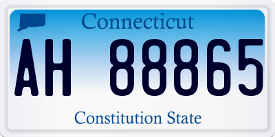 CT license plate AH88865