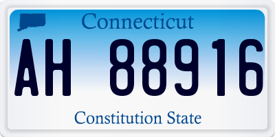 CT license plate AH88916