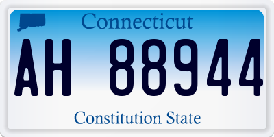 CT license plate AH88944