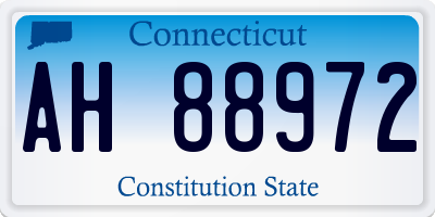 CT license plate AH88972