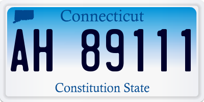 CT license plate AH89111
