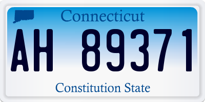 CT license plate AH89371