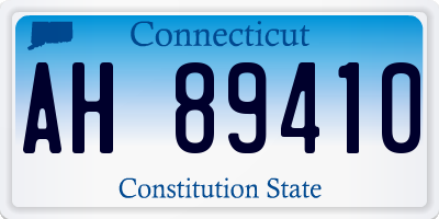 CT license plate AH89410