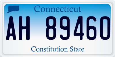 CT license plate AH89460