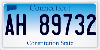 CT license plate AH89732