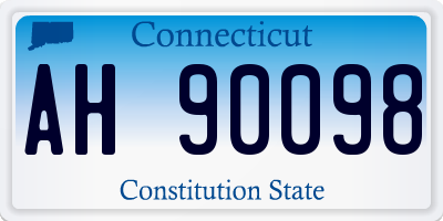 CT license plate AH90098