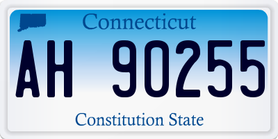 CT license plate AH90255