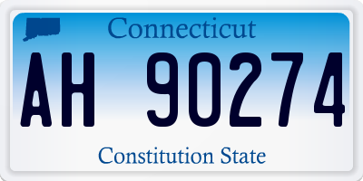 CT license plate AH90274
