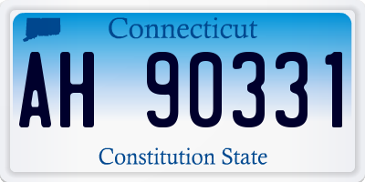CT license plate AH90331