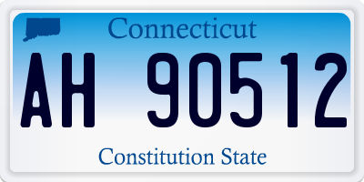 CT license plate AH90512