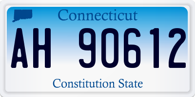 CT license plate AH90612