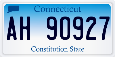 CT license plate AH90927