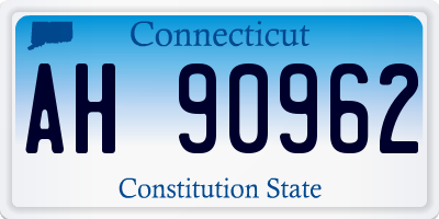CT license plate AH90962