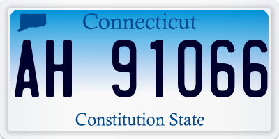 CT license plate AH91066