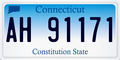 CT license plate AH91171