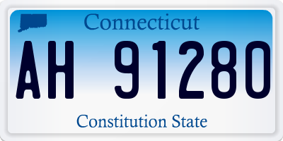 CT license plate AH91280