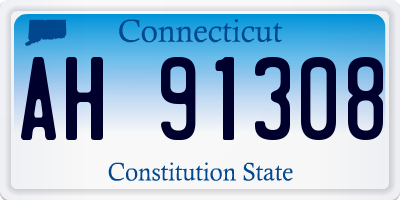 CT license plate AH91308