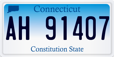 CT license plate AH91407