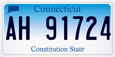 CT license plate AH91724