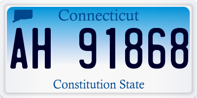 CT license plate AH91868