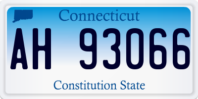 CT license plate AH93066
