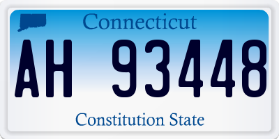 CT license plate AH93448