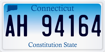 CT license plate AH94164