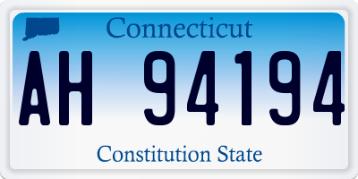 CT license plate AH94194