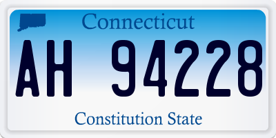 CT license plate AH94228