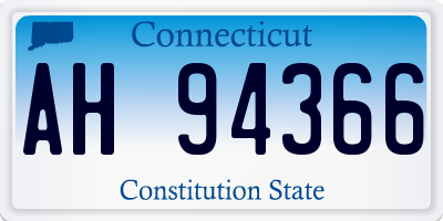 CT license plate AH94366