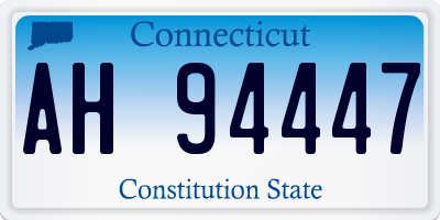CT license plate AH94447